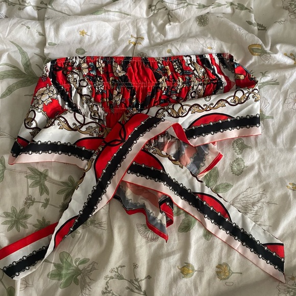 Silk backless bandana handkerchief top - Picture 4 of 4